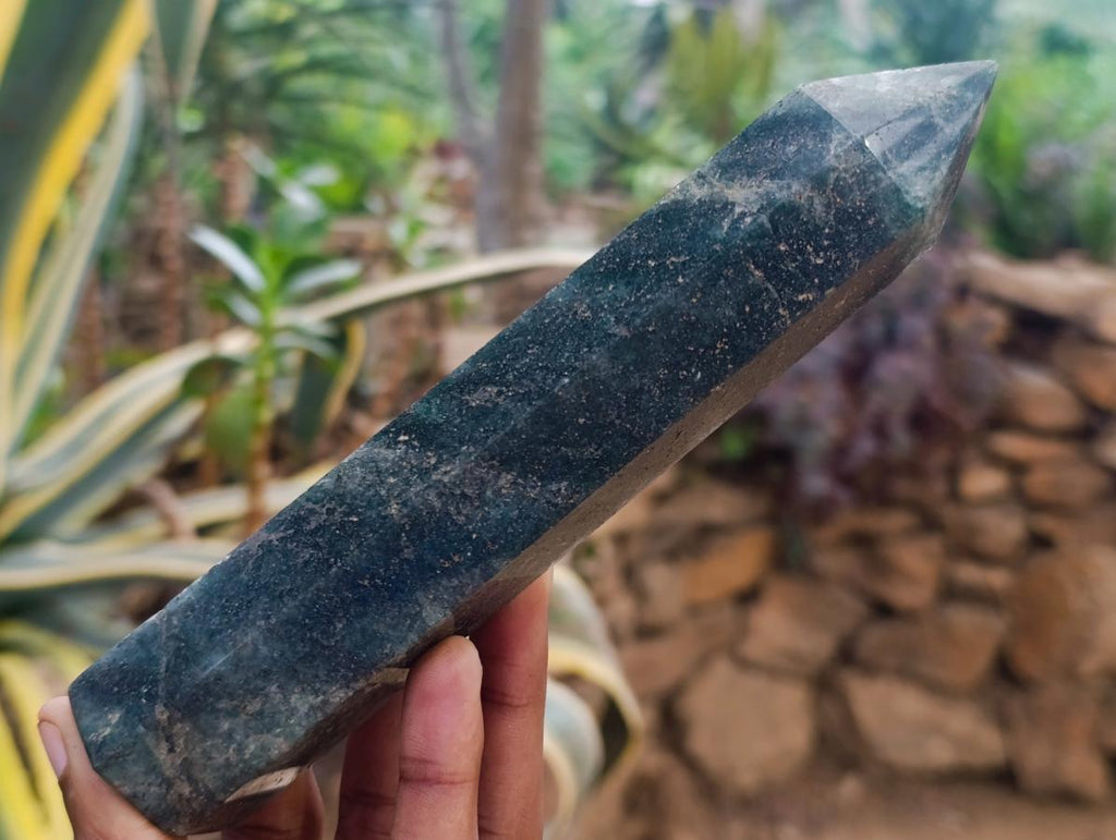 Polished Fuchsite Quartz with Pyrite Display Points x 4 From Andakatany, Madagascar - Toprock Gemstones and Minerals 
