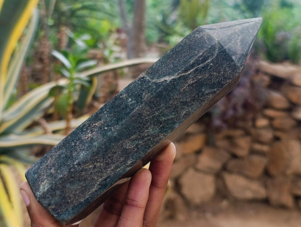 Polished Fuchsite Quartz with Pyrite Display Points x 4 From Andakatany, Madagascar - Toprock Gemstones and Minerals 