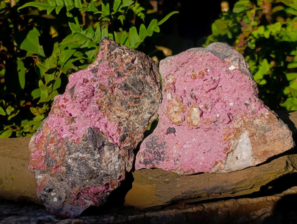 Natural Rhomboherdral Cobaltoan Calcite in Dolomite Specimens x 4 From Kakanda, Congo - Toprock Gemstones and Minerals 