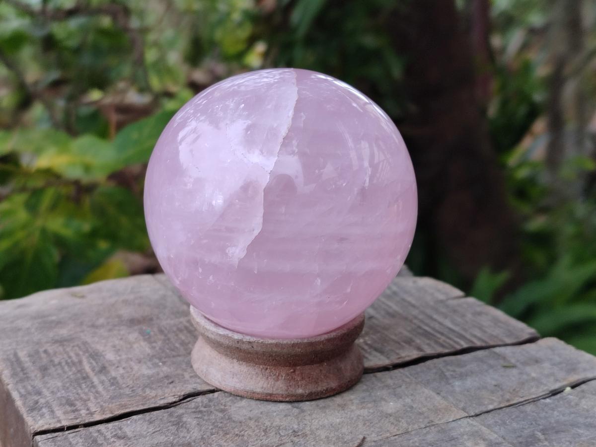Polished Gemmy Star Rose Quartz Spheres x 2 From Madagascar - Toprock Gemstones and Minerals 