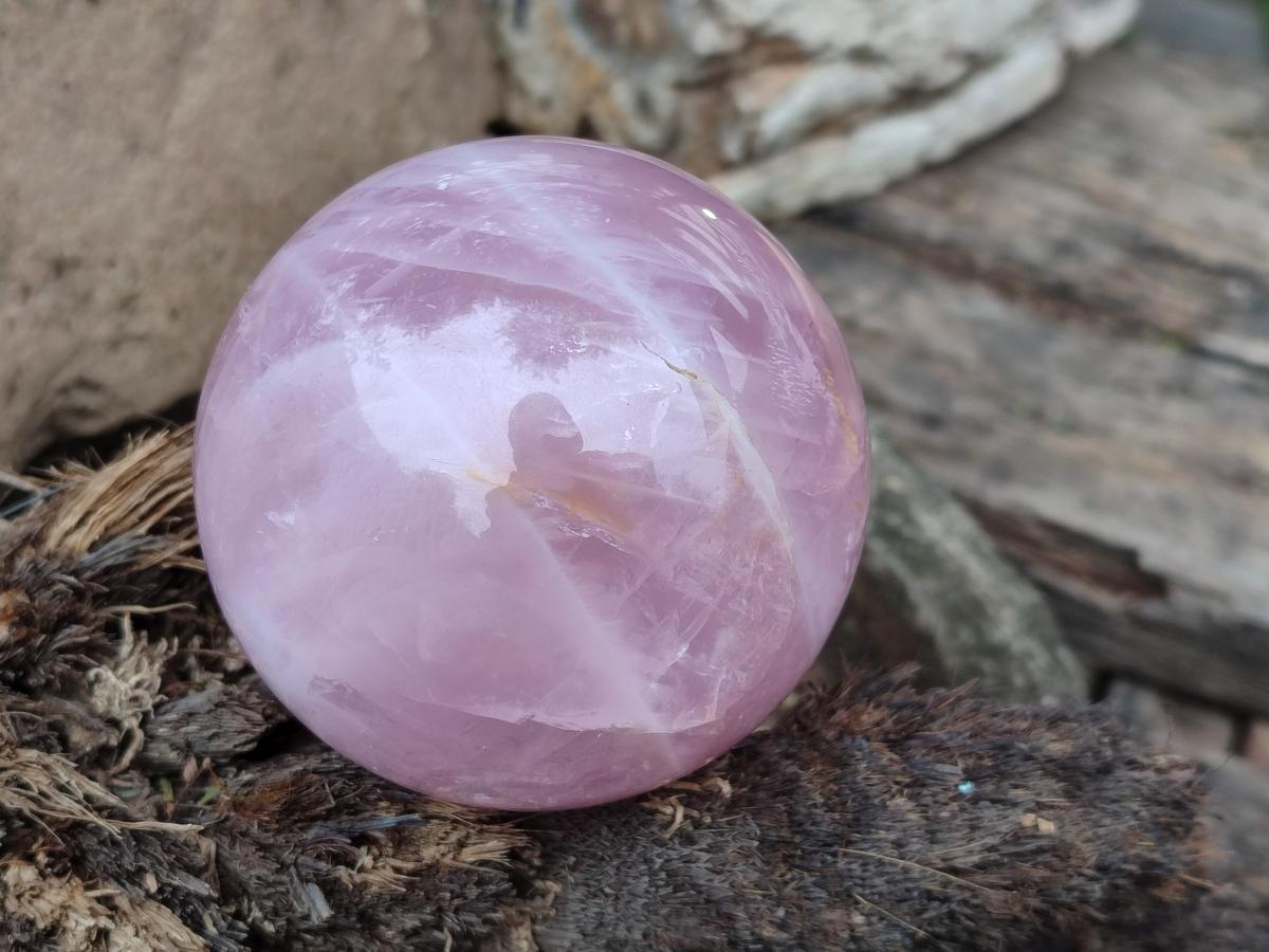 Polished Gemmy Star Rose Quartz Spheres x 2 From Madagascar - Toprock Gemstones and Minerals 