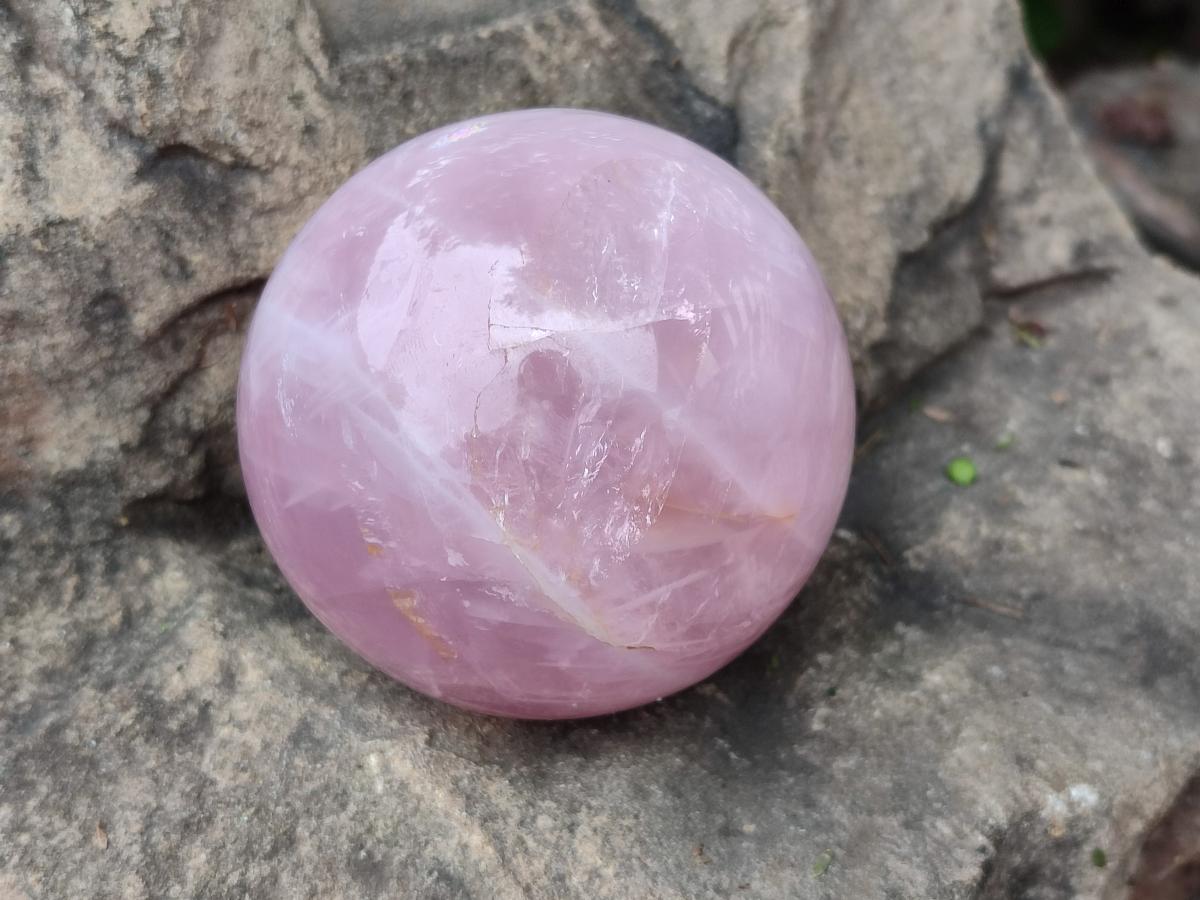 Polished Gemmy Star Rose Quartz Spheres x 2 From Madagascar - Toprock Gemstones and Minerals 