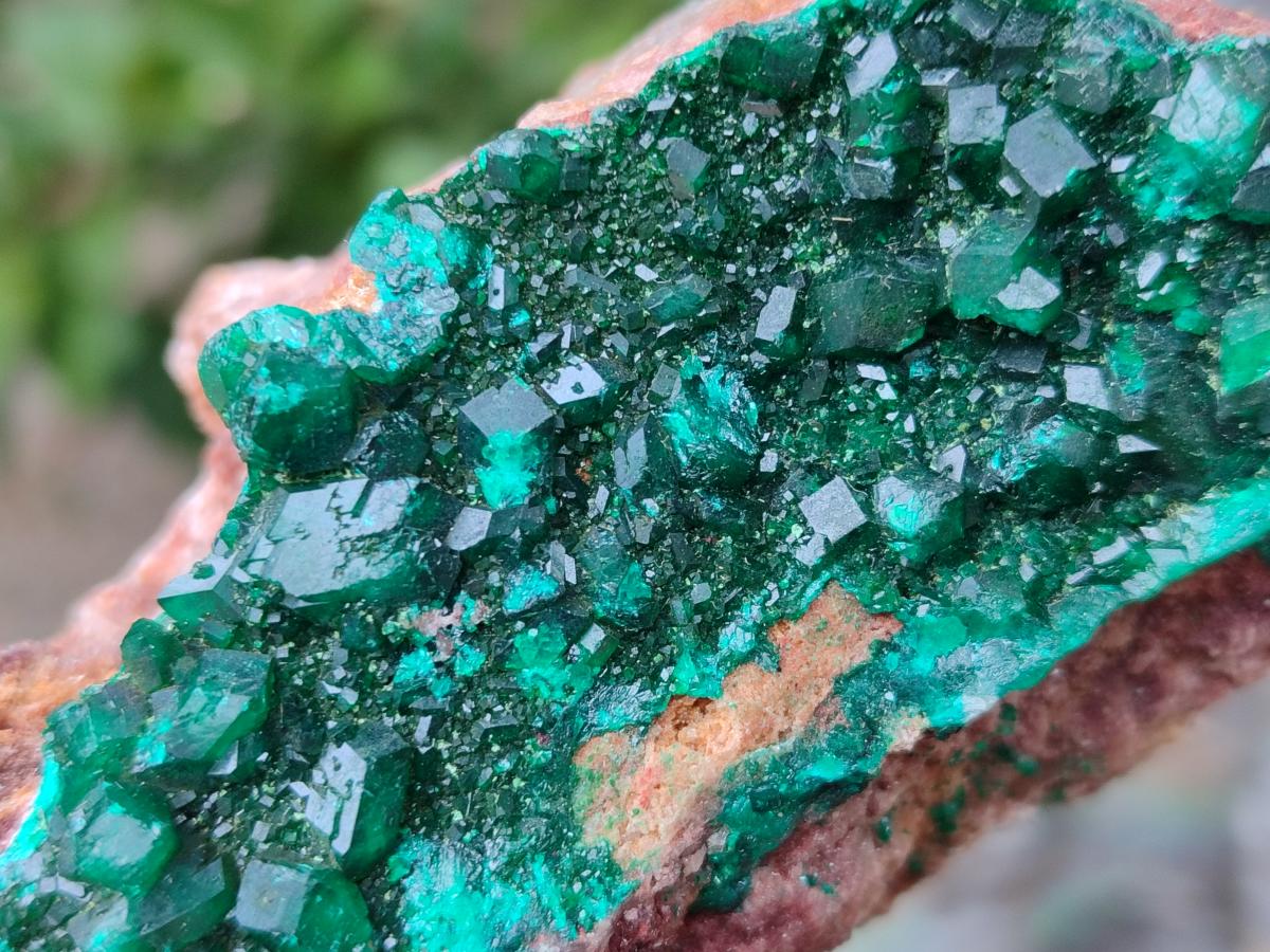 Natural Cabinet Dioptase on Dolomite Specimens x 3 From Likasi, Congo - Toprock Gemstones and Minerals 