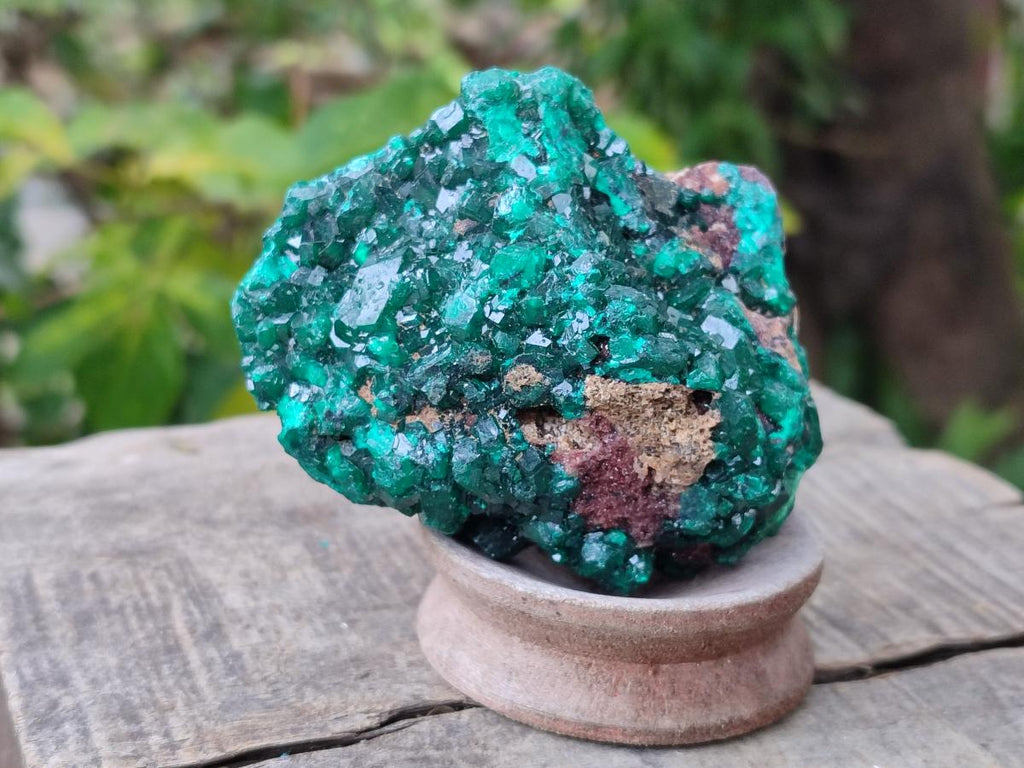 Natural Cabinet Dioptase on Dolomite Specimens x 3 From Likasi, Congo - Toprock Gemstones and Minerals 
