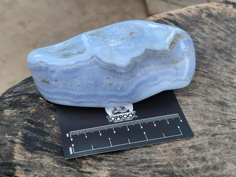 Polished Blue Lace Agate Free Forms x 6 From Nsanje, Malawi - Toprock Gemstones and Minerals 