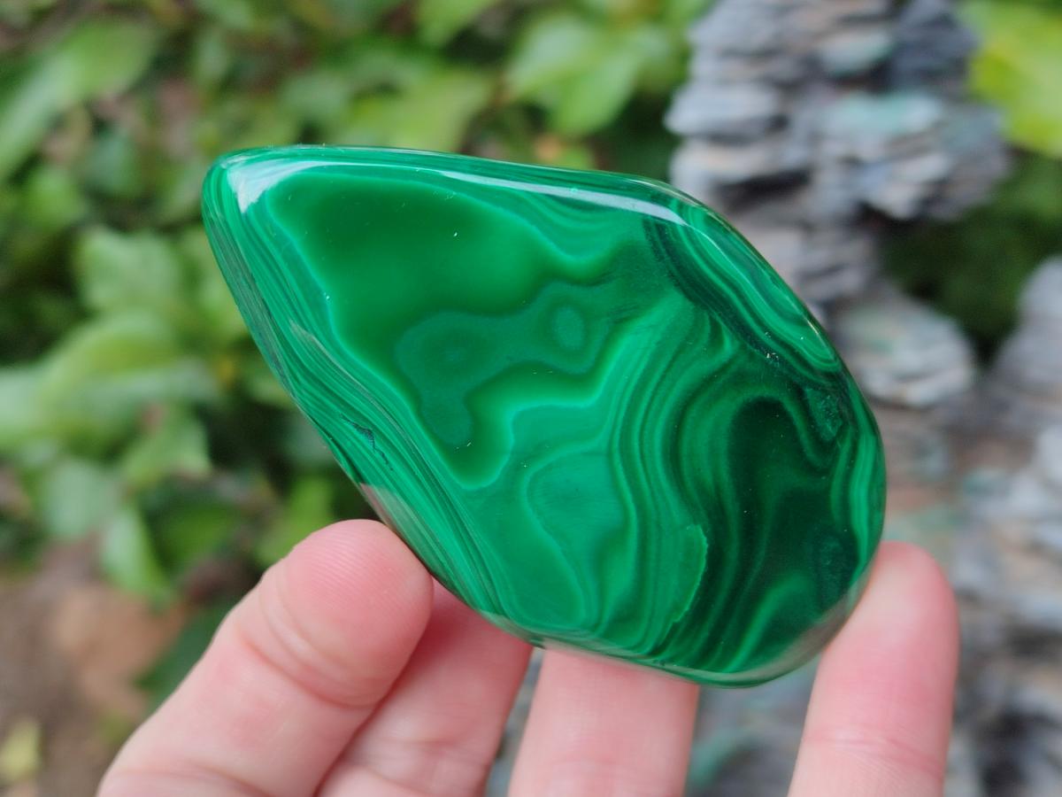 Polished Flower Banded Malachite Free Forms x 24 From Congo - Toprock Gemstones and Minerals 