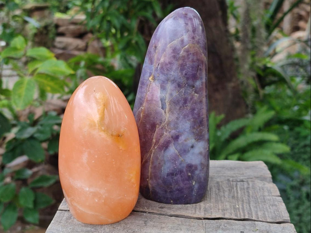 Polished Mixed Multi Mineral Display Pieces x 2 From Madagascar - Toprock Gemstones and Minerals 