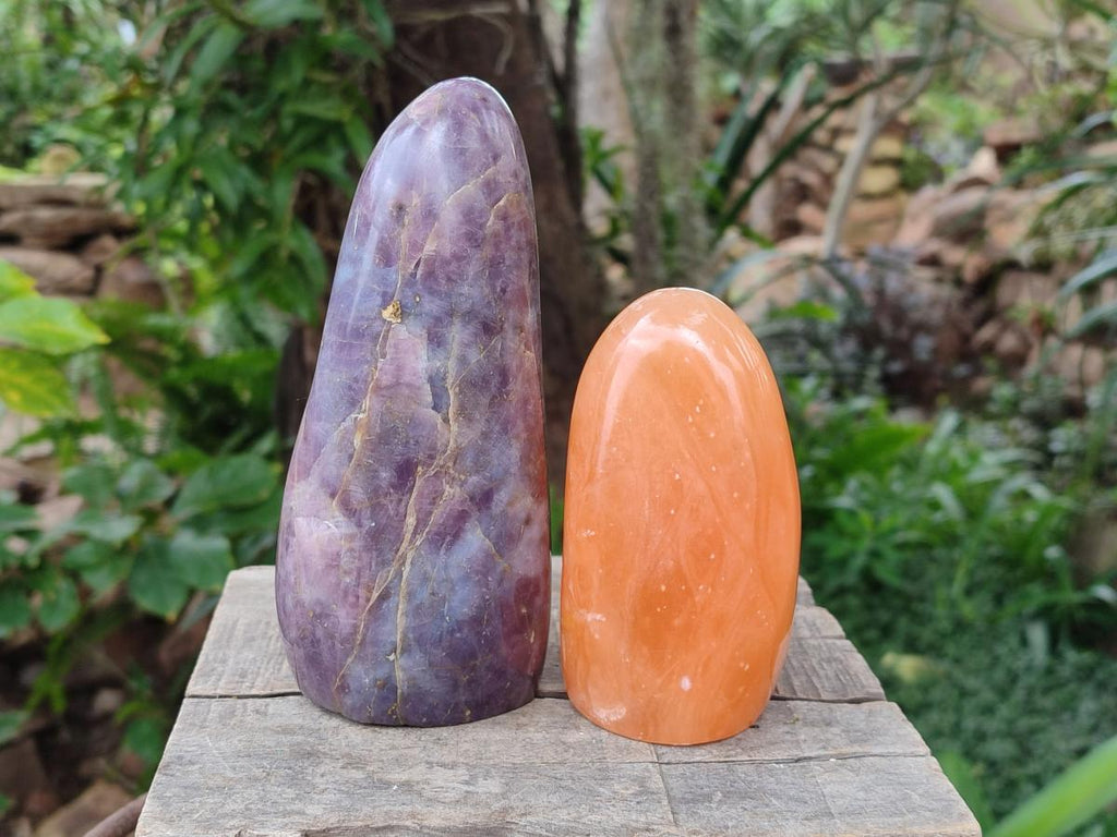 Polished Mixed Multi Mineral Display Pieces x 2 From Madagascar - Toprock Gemstones and Minerals 