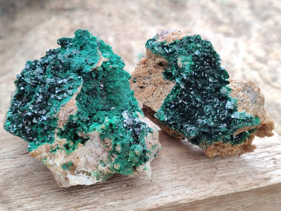 Natural Crystalline Malachite Specimens x 12 From Tenke Fungurume, Congo - Toprock Gemstones and Minerals 