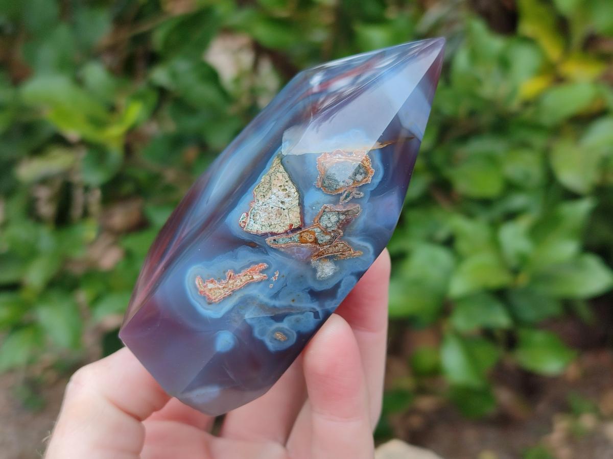 Polished Strawberry Agate Display Crystal Points x 4 From Mozambique - Toprock Gemstones and Minerals 