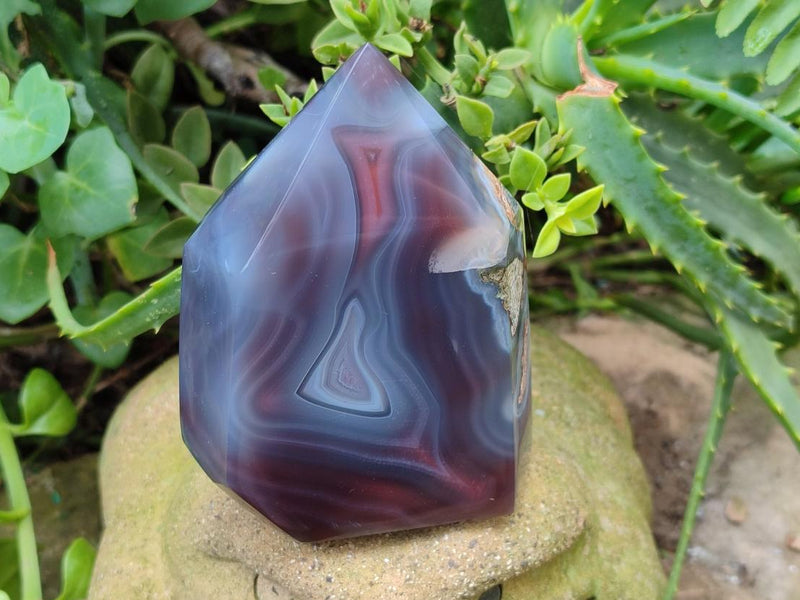 Polished Strawberry Agate Display Crystal Points x 4 From Mozambique - Toprock Gemstones and Minerals 