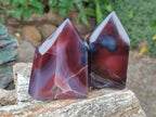 Polished Strawberry Agate Display Crystal Points x 4 From Mozambique - Toprock Gemstones and Minerals 