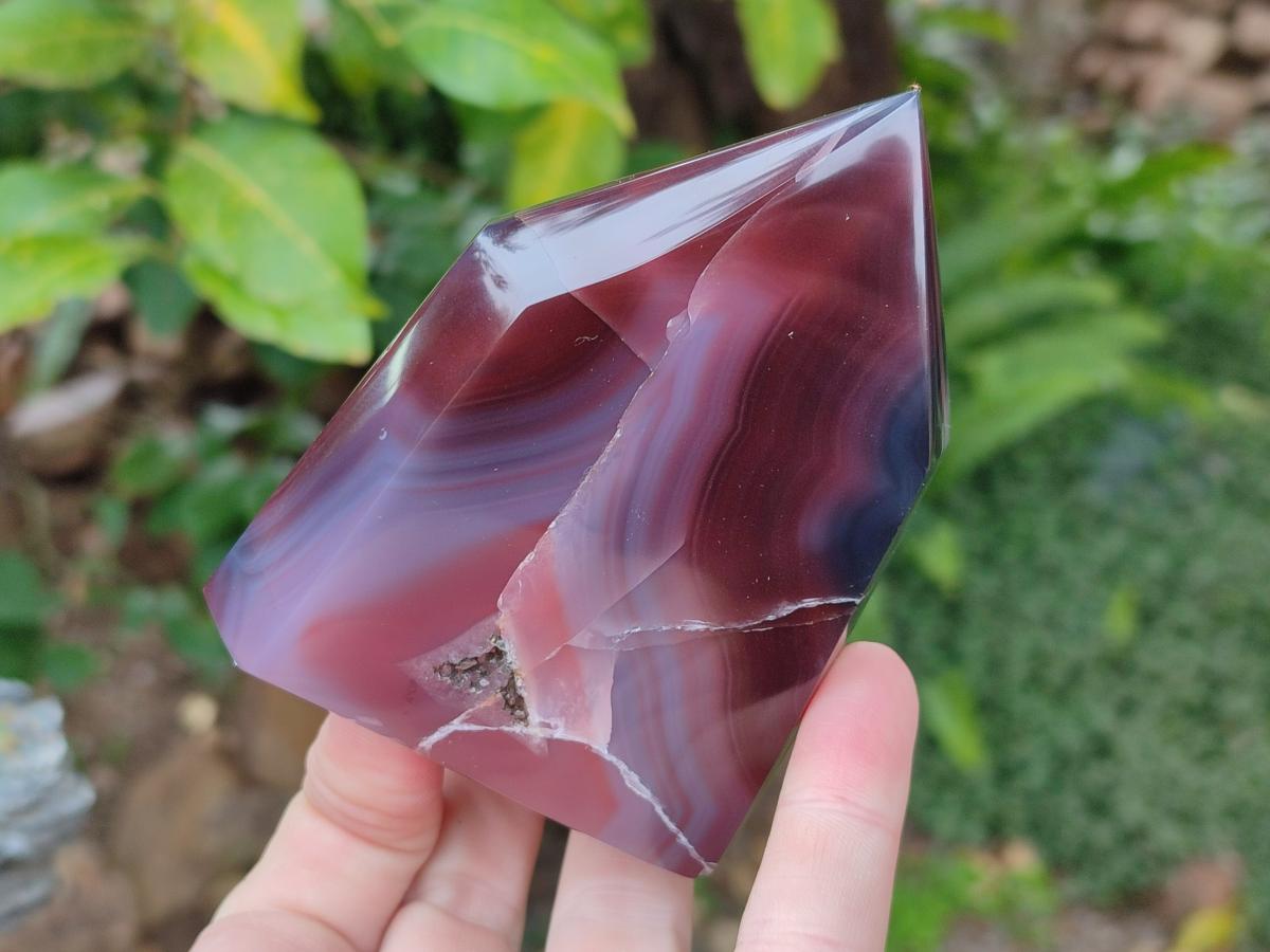 Polished Strawberry Agate Display Crystal Points x 4 From Mozambique - Toprock Gemstones and Minerals 