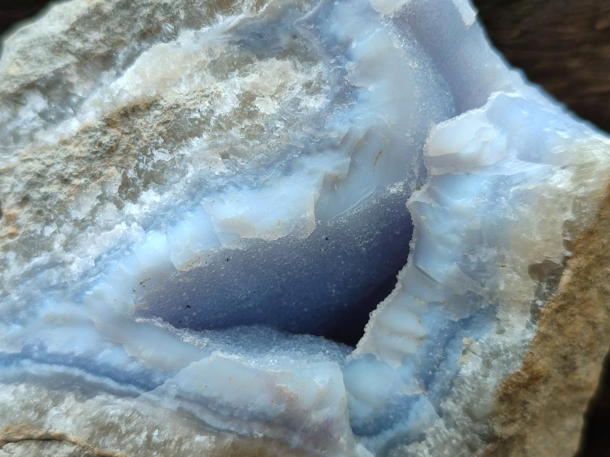 Natural Blue Lace Agate Geode Specimens x 12 From Nsanje, Malawi - Toprock Gemstones and Minerals 
