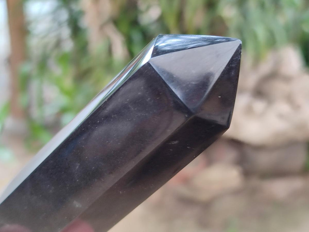 Polished Black Basalt Prisms x 12 From Madagascar - Toprock Gemstones and Minerals 