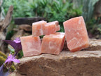 Natural Rhombohedral Sunset Orange Calcite Specimens x 35 From Spitzkop, Namibia - Toprock Gemstones and Minerals 