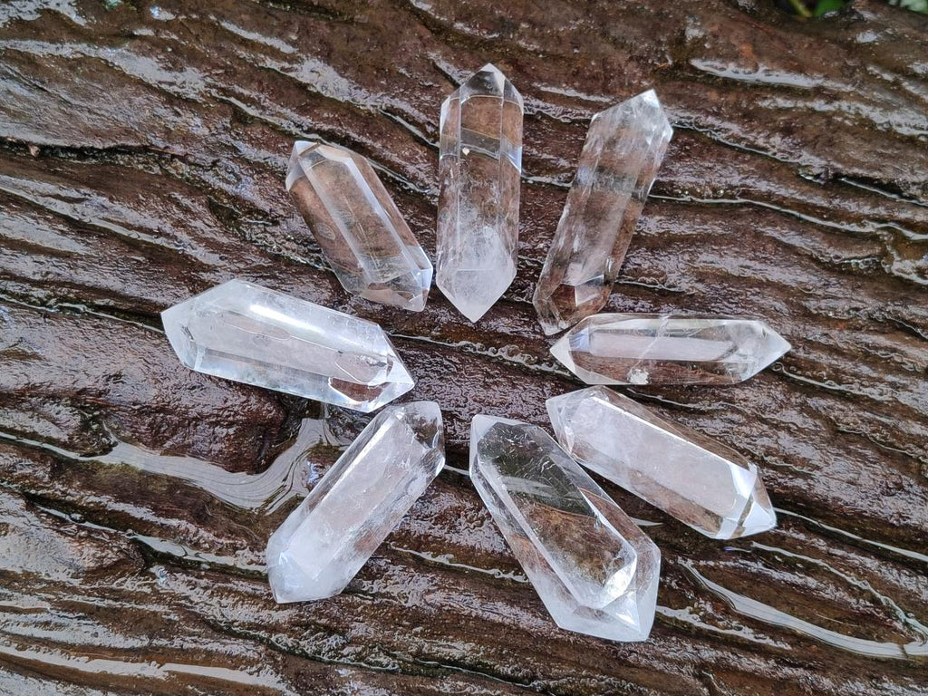 Polished Double Terminated Clear Quartz Jewellery Crystals x 35 From Madagascar - Toprock Gemstones and Minerals 