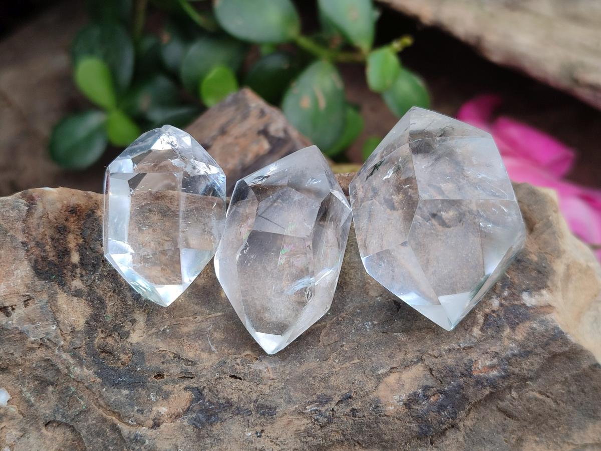Polished Double Terminated Clear Quartz Jewellery Crystals x 35 From Madagascar - Toprock Gemstones and Minerals 