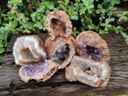 Natural Amethyst Agate Geodes x 6 From Zululand, South Africa - Toprock Gemstones and Minerals 