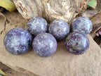 Polished Lepidolite Spheres x 6 From Ambatondrazaka, Madagascar - Toprock Gemstones and Minerals 