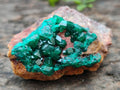 Natural Dioptase on Dolomite Specimens x 6 From Likasi, Congo - Toprock Gemstones and Minerals 
