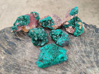 Natural Dioptase on Dolomite Specimens x 6 From Likasi, Congo - Toprock Gemstones and Minerals 