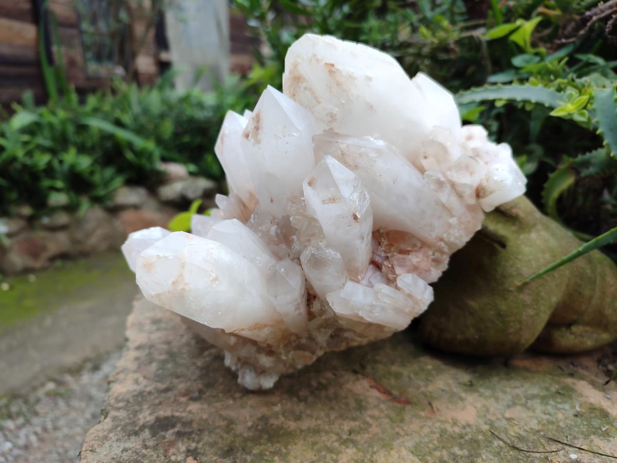 Natural "Anananas" Pineapple Quartz Crystal Cluster x 1 From Antsirabe, Madagascar - Toprock Gemstones and Minerals 