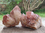 Natural Red Hematoid Quartz Crystal Clusters x 6 From Karoi, Zimbabwe - Toprock Gemstones and Minerals 