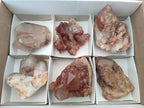 Natural Red Hematoid Quartz Crystal Clusters x 6 From Karoi, Zimbabwe - Toprock Gemstones and Minerals 