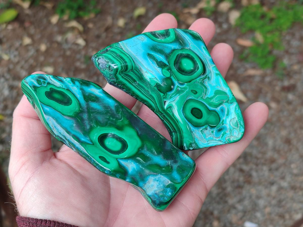Polished Malacolla Free Forms x 6 From Kulukuluku, Congo - Toprock Gemstones and Minerals 