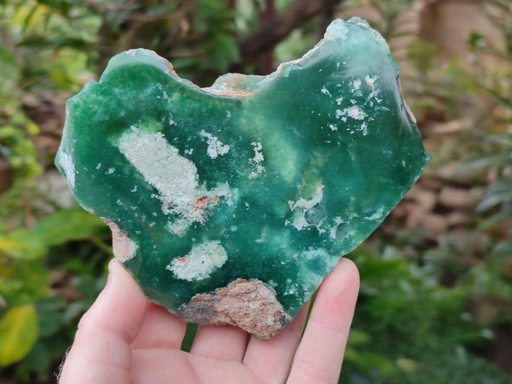 Polished On One Side Mtorolite Chrysoprase Plates x 6 From Mutorashanga, Zimbabwe - Toprock Gemstones and Minerals 