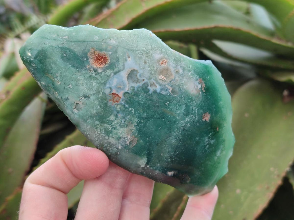 Polished On One Side Mtorolite Chrysoprase Plates x 6 From Mutorashanga, Zimbabwe - Toprock Gemstones and Minerals 