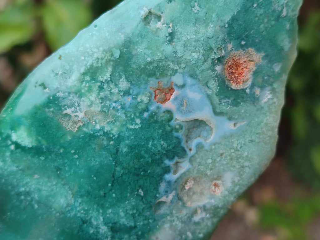 Polished On One Side Mtorolite Chrysoprase Plates x 6 From Mutorashanga, Zimbabwe - Toprock Gemstones and Minerals 