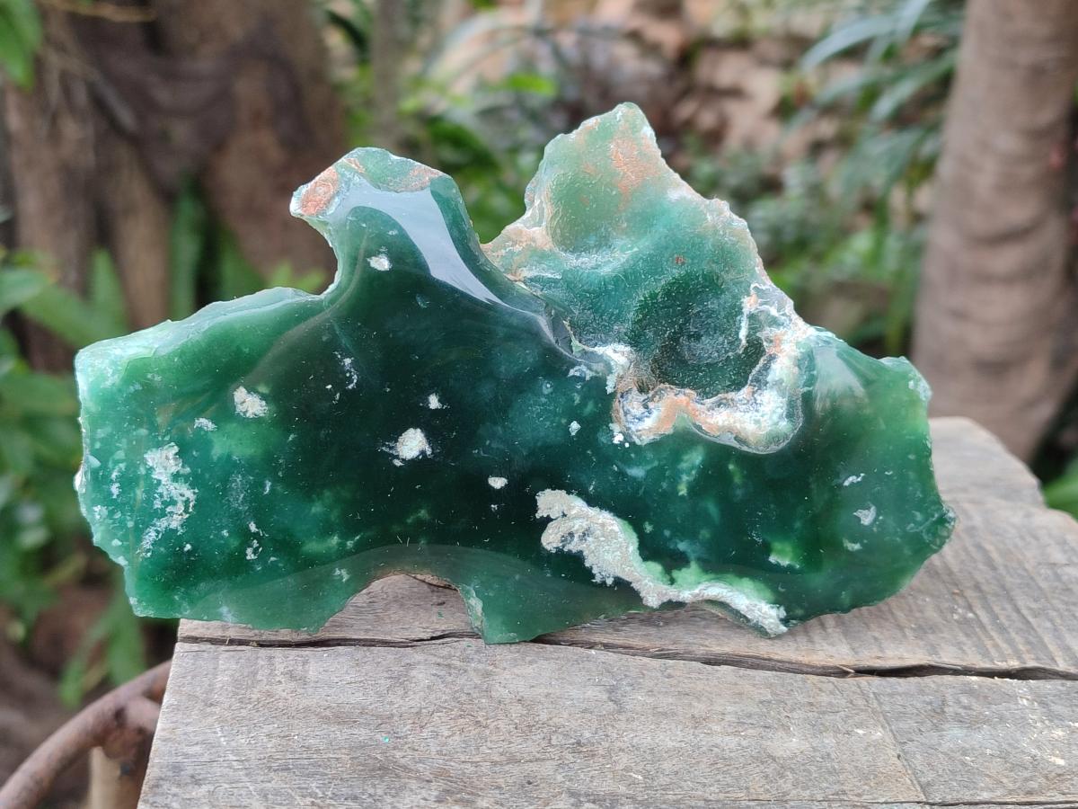 Polished On One Side Mtorolite Chrysoprase Plates x 6 From Mutorashanga, Zimbabwe - Toprock Gemstones and Minerals 