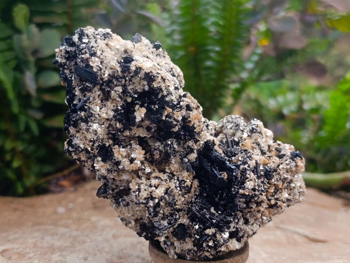 Natural Schorl Black Tourmaline with Silver Mica Specimens x 2 From Erongo, Namibia - Toprock Gemstones and Minerals 