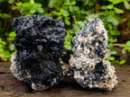 Natural Schorl Black Tourmaline with Silver Mica Specimens x 2 From Erongo, Namibia - Toprock Gemstones and Minerals 