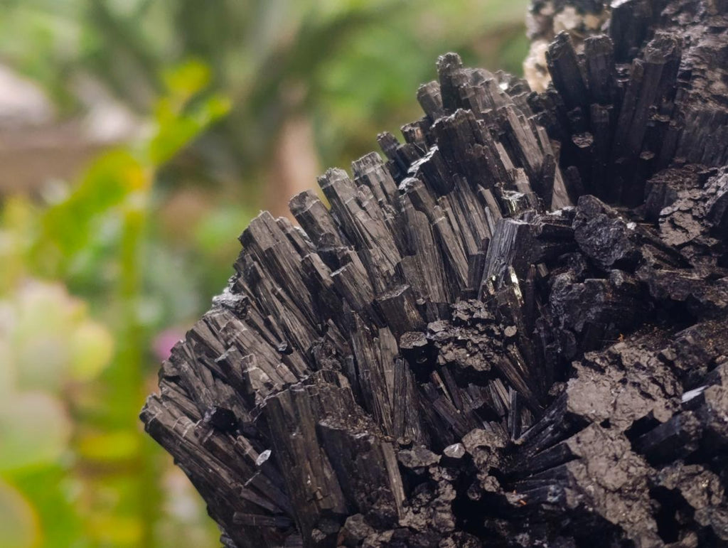 Natural Schorl Black Tourmaline with Silver Mica Specimens x 2 From Erongo, Namibia - Toprock Gemstones and Minerals 