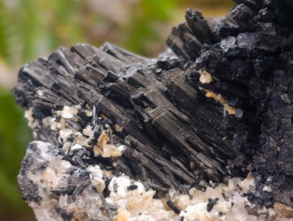 Natural Schorl Black Tourmaline with Silver Mica Specimens x 2 From Erongo, Namibia - Toprock Gemstones and Minerals 