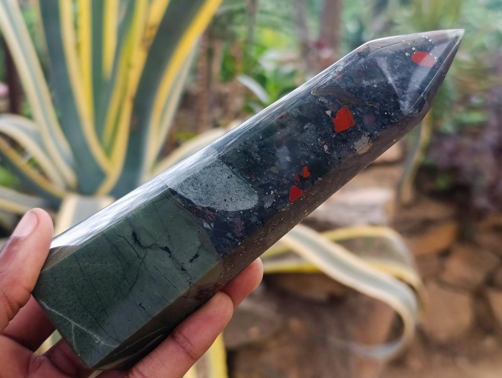 Polished Bloodstone Display Crystal Points x 3 From Swaziland - Toprock Gemstones and Minerals 