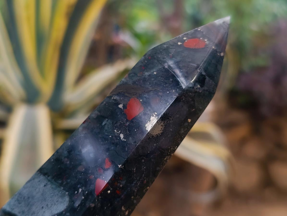 Polished Bloodstone Display Crystal Points x 3 From Swaziland - Toprock Gemstones and Minerals 