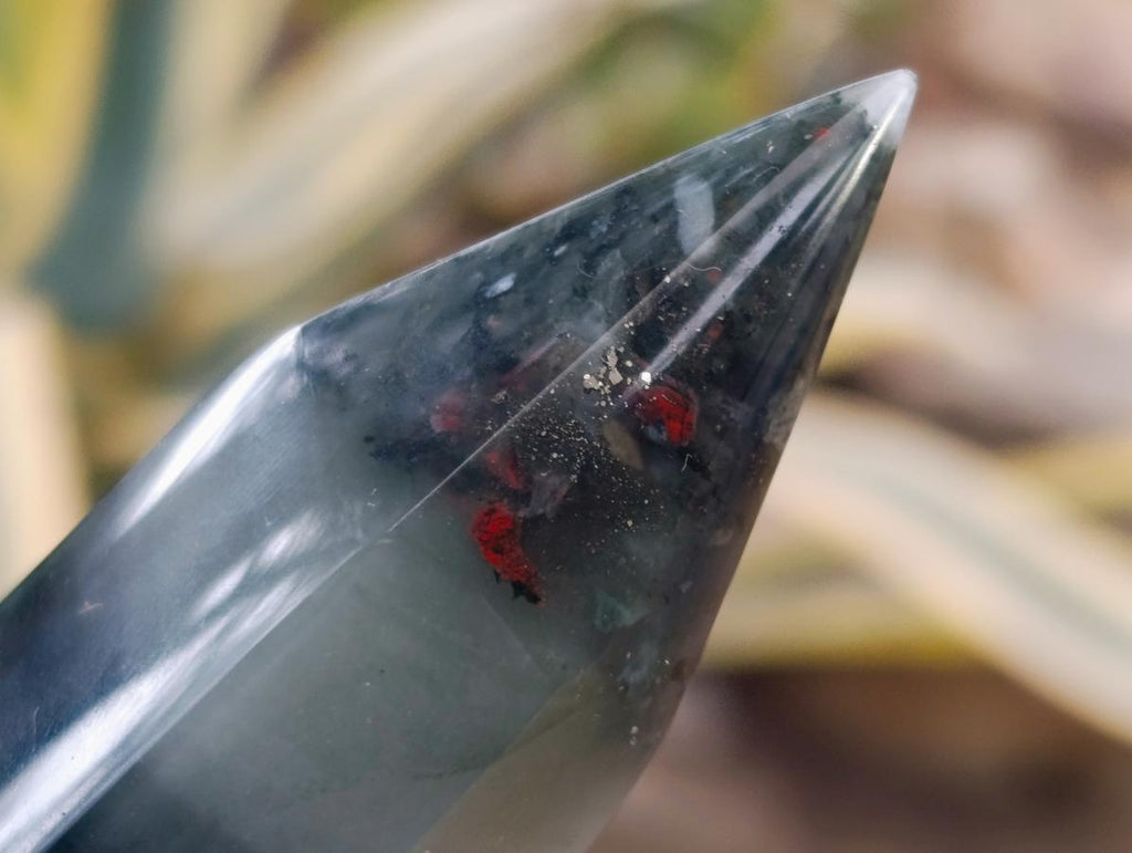 Polished Bloodstone Display Crystal Points x 3 From Swaziland - Toprock Gemstones and Minerals 