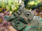 Hand Made Large Verdite Owl Carving x 1 From Zimbabwe - Toprock Gemstones and Minerals 