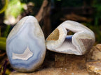 Polished Blue Lace Agate Free Forms x 6 From Nsanje, Malawi - Toprock Gemstones and Minerals 
