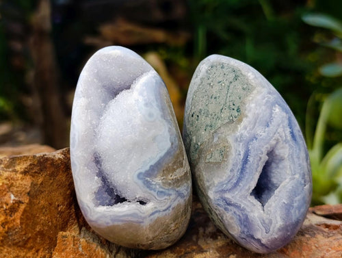 Polished Blue Lace Agate Free Forms x 6 From Nsanje, Malawi - Toprock Gemstones and Minerals 