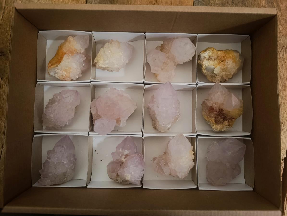 Natural Spirit Amethyst Clusters x 12 From Boekenhouthoek, South Africa - Toprock Gemstones and Minerals 