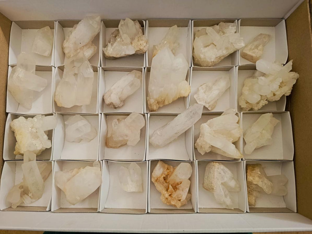 Natural Malagasy Quartz Clusters x 24 From Madagascar - Toprock Gemstones and Minerals 