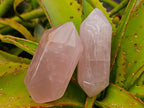 Polished Double Terminated Gemmy Rose Quartz Crystals x 6 From Madagascar - Toprock Gemstones and Minerals 
