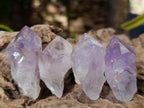 Natural Jacaranda Amethyst Single Crystals x 35 From Mumbwa, Zambia - Toprock Gemstones and Minerals 