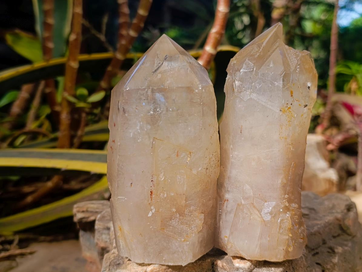 Polished On One Side Large Smokey Quartz Crystals x 3 From Angola - Toprock Gemstones and Minerals 