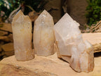 Polished On One Side Large Smokey Quartz Crystals x 3 From Angola - Toprock Gemstones and Minerals 
